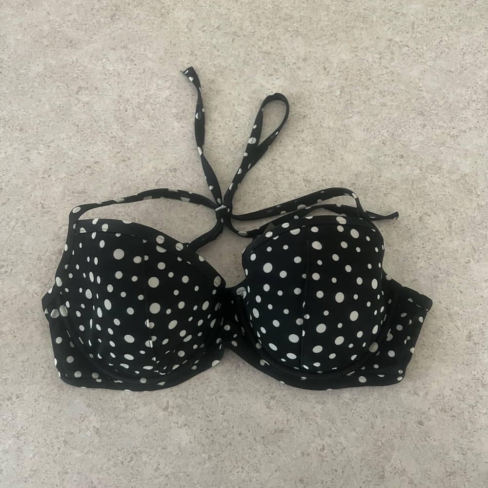 Victoria's Secret Black and White Polka Dot Swimwear